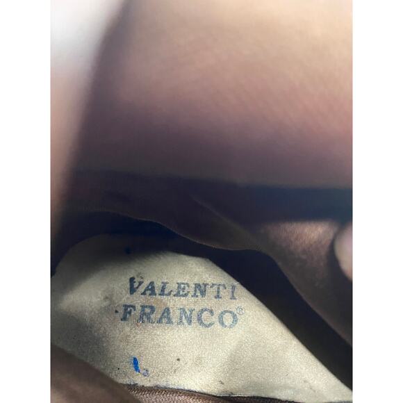 Valenti Franco BARCELONA women 8.5 BROWN mid calf lace up round toe heel BOOTS - Picture 9 of 9